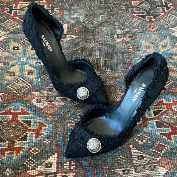 Balmain Tweed Julie Pump 39.5 - Picture 2 of 5
